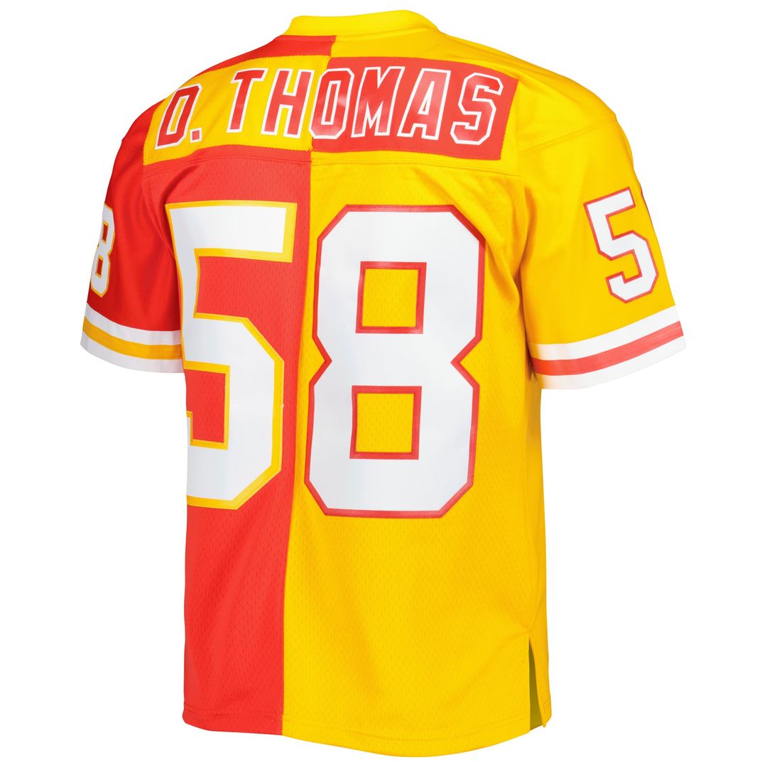 Men's Mitchell & Ness Kansas City Chiefs Derrick Thomas Red/Gold 1994 Split Legacy Replica NFL Jersey