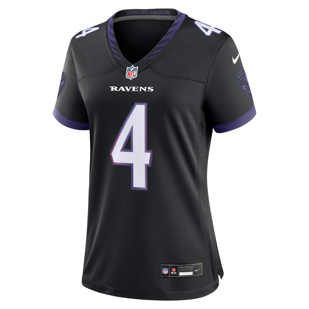 Women's Nike Baltimore Ravens Zay Flowers Black Alternate Game NFL Jersey