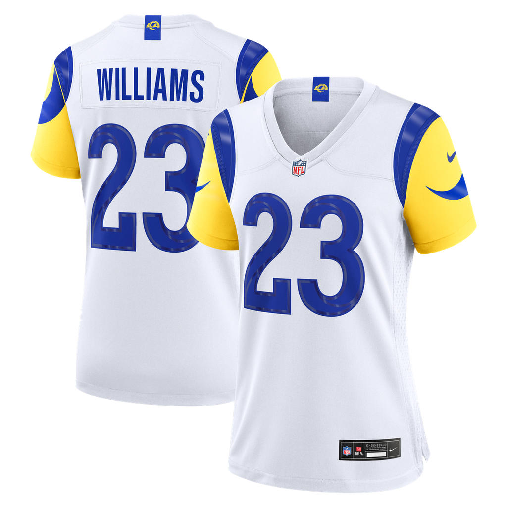 Women's Nike Los Angeles Rams Kyren Williams White Game NFL Jersey