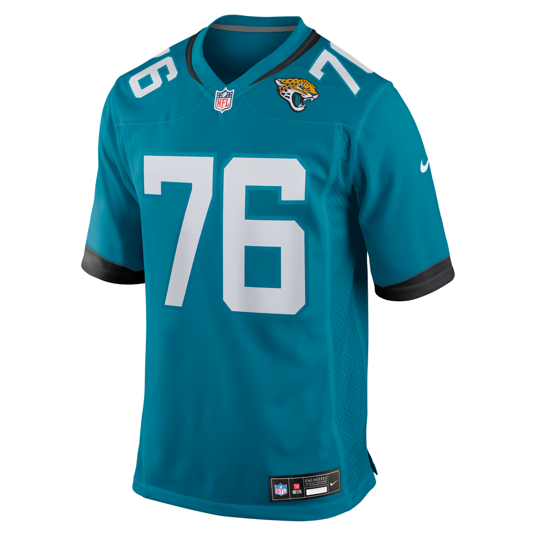 Men's Nike Jacksonville Jaguars Ezra Cleveland Teal Game NFL Jersey