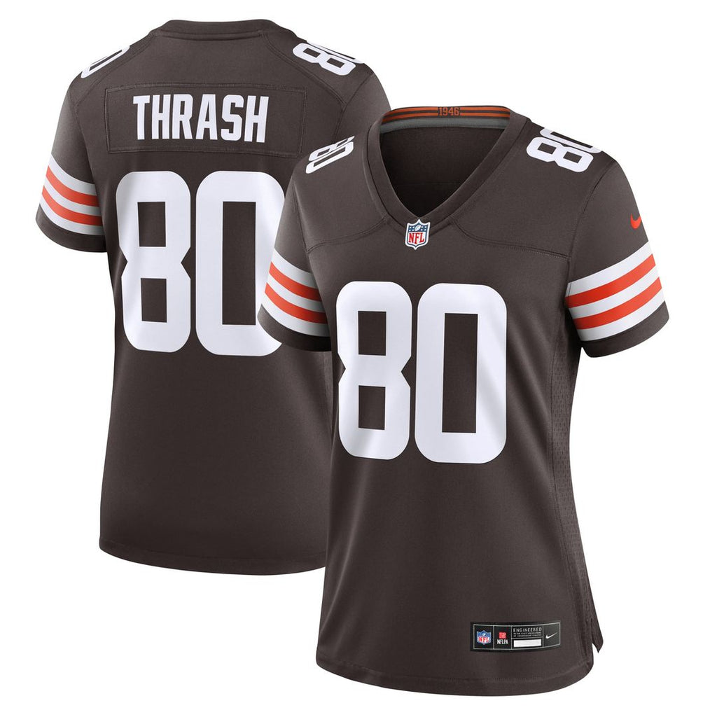 Women's Nike Cleveland Browns Jamari Thrash Brown Game NFL Jersey