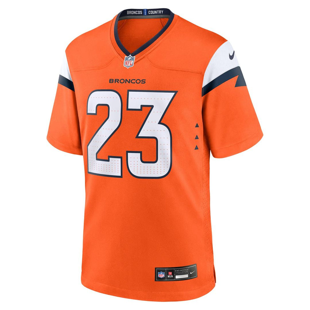 Men's Nike Denver Broncos Jahdae Barron Orange Game Player NFL Jersey