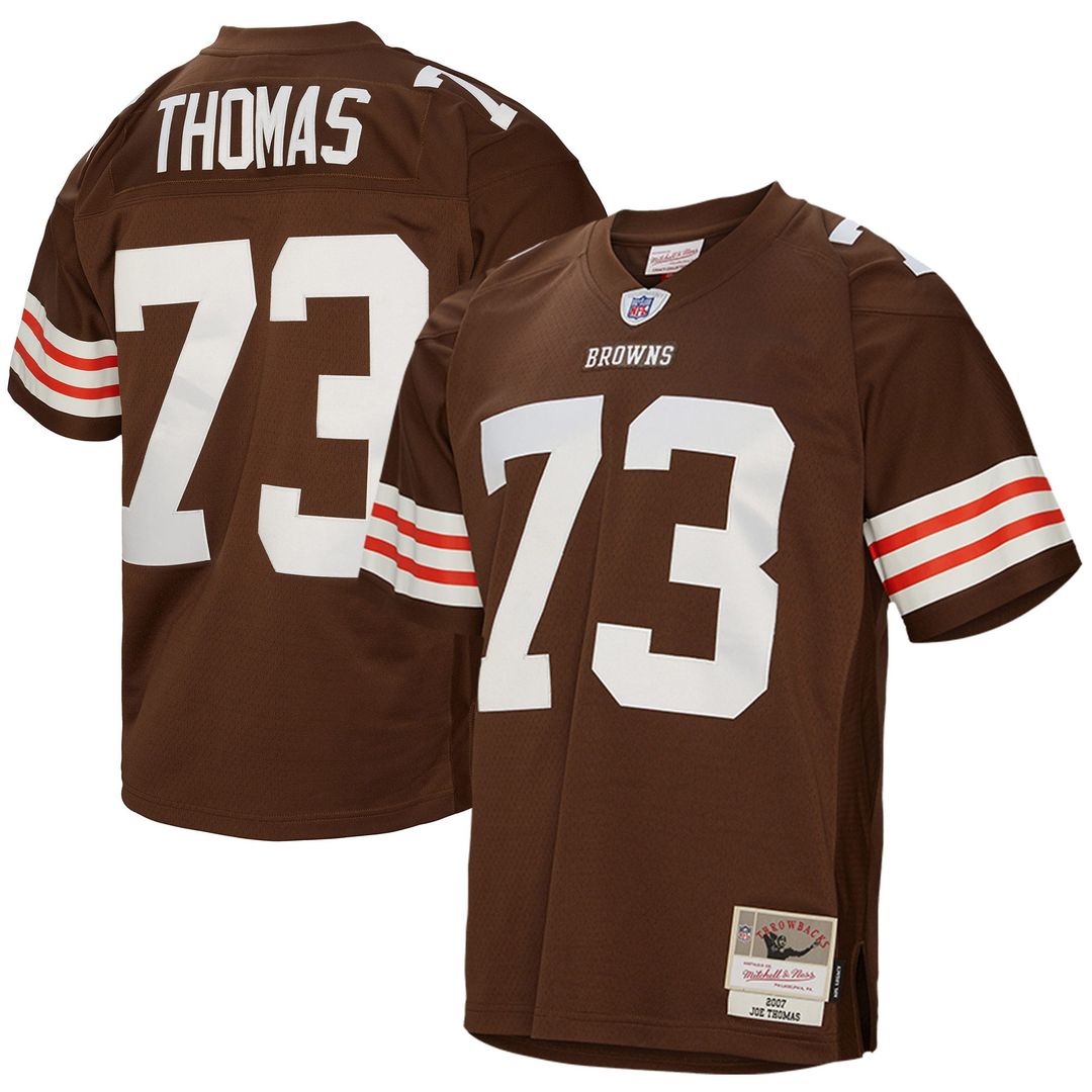 Men's Mitchell & Ness Cleveland Browns Joe Thomas Brown Legacy Replica NFL Jersey