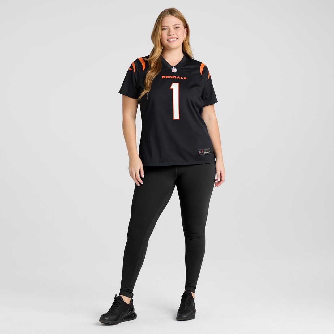 Women's Nike Cincinnati Bengals Number 1 Mom Black Game NFL Jersey