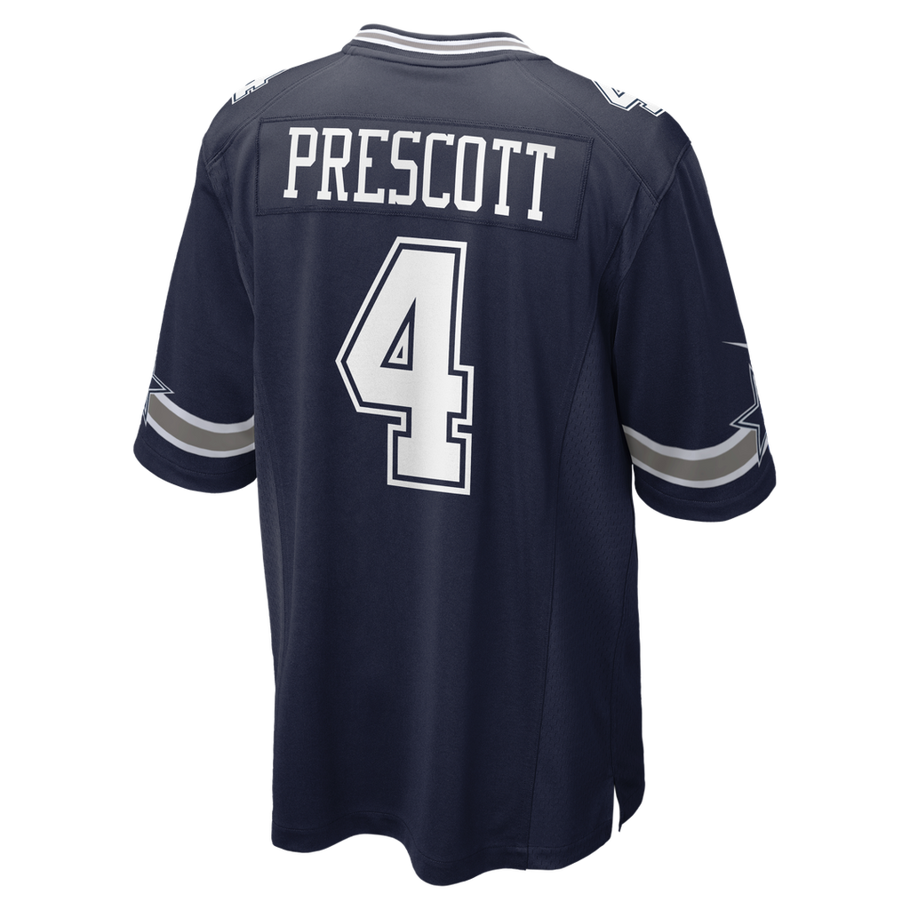 Men's Nike Dallas Cowboys Dak Prescott Navy Game Team NFL Jersey