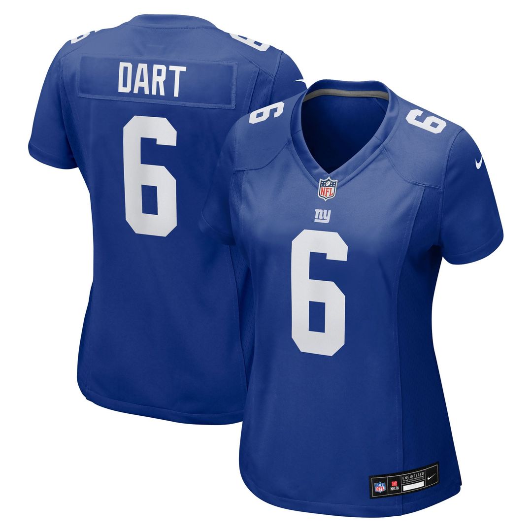 Women's Nike New York Giants Jaxson Dart Royal Team Game NFL Jersey