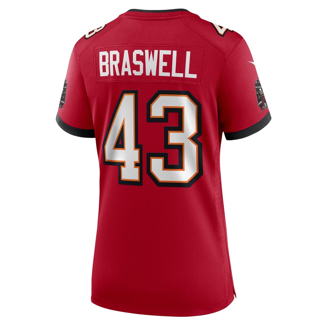 Women's Nike Tampa Bay Buccaneers Chris Braswell Red Team Game NFL Jersey