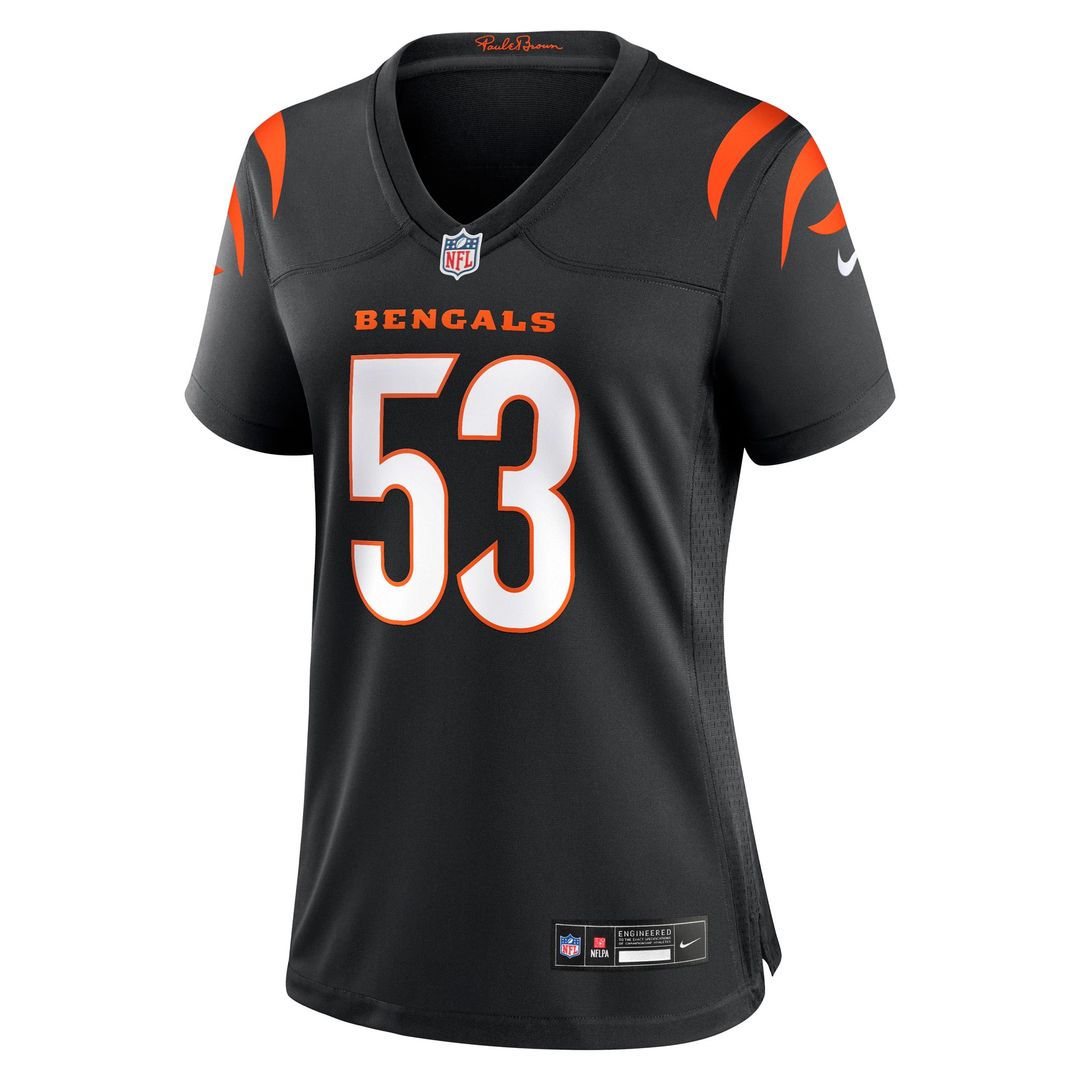 Women's Nike Cincinnati Bengals Boye Mafe Black Team Game NFL Jersey