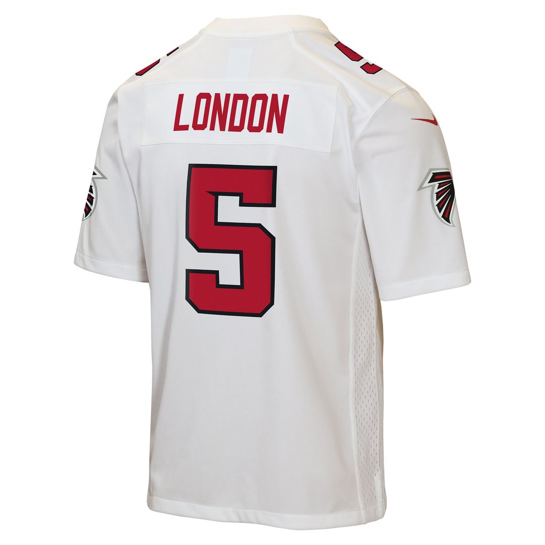 Youth Nike Atlanta Falcons Drake London White Game NFL Jersey