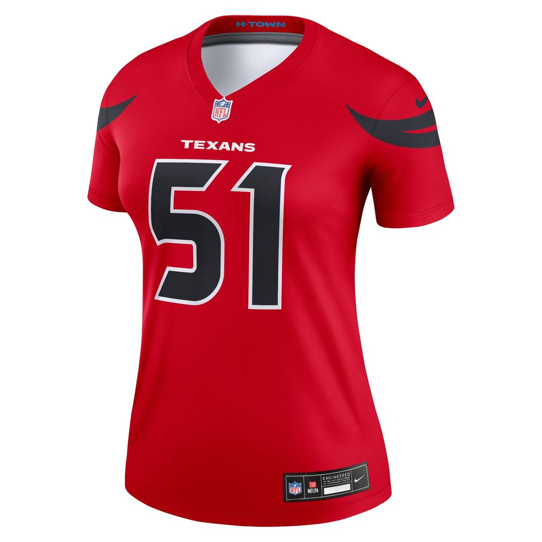 Women's Nike Houston Texans Will Anderson Jr. Red Alternate Legend Player NFL Performance Top