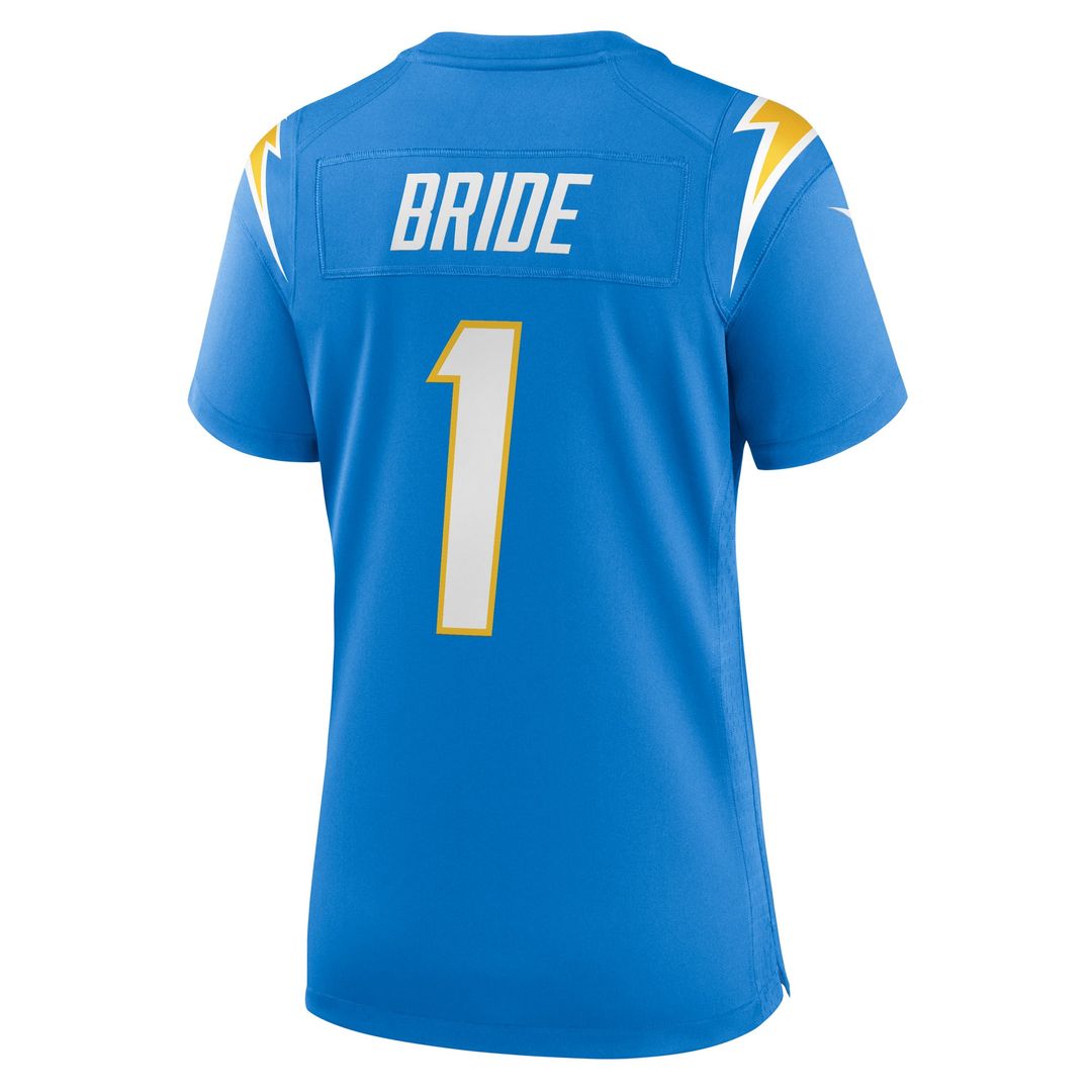 Women's Nike Los Angeles Chargers Number 1 Bride Powder Blue Game NFL Jersey