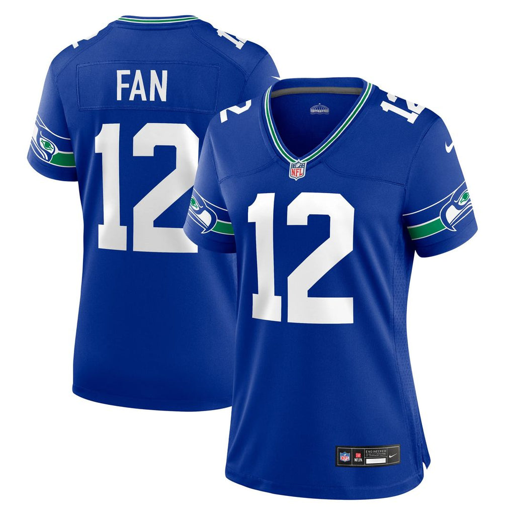 Women's Nike Seattle Seahawks 12s Royal Player NFL Jersey