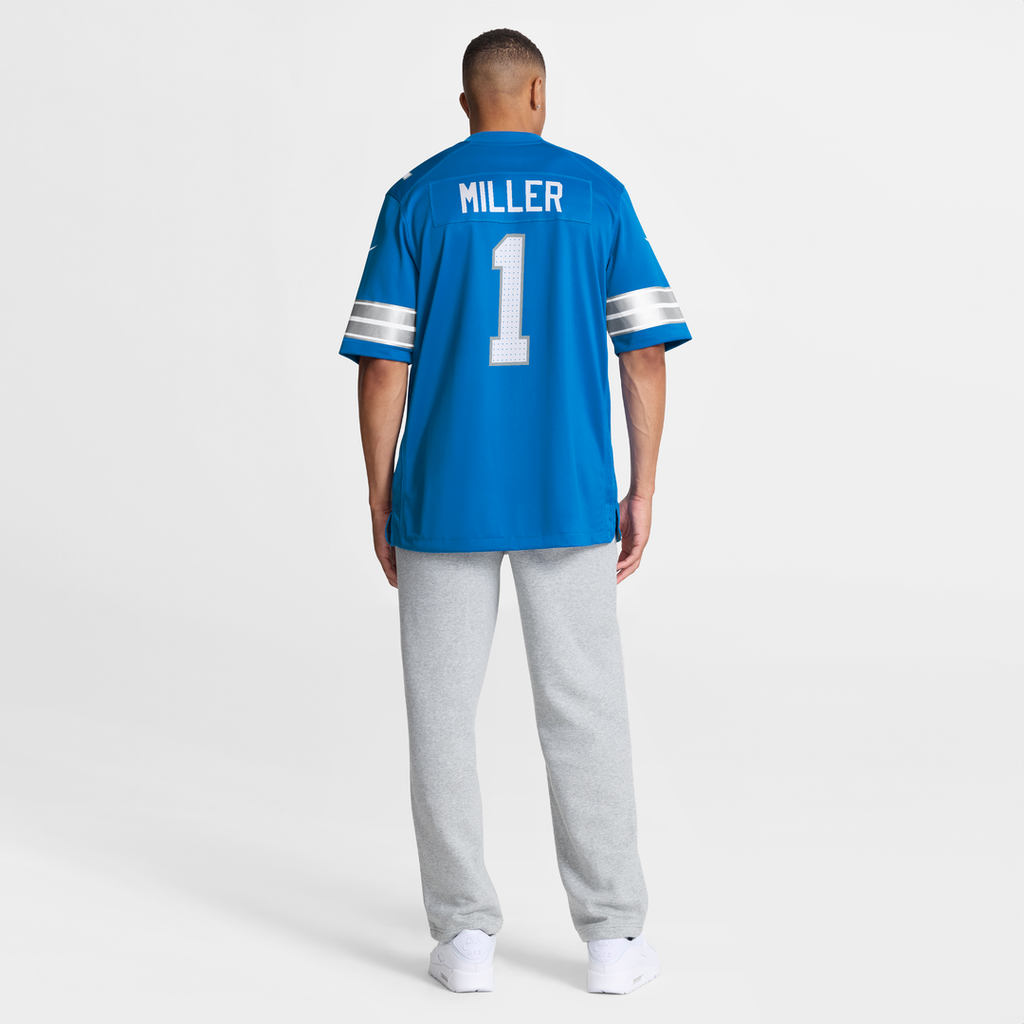 Men's Nike Detroit Lions Blake Miller Blue 2026 NFL Draft First Round Pick No. 17 Team Game NFL Jersey