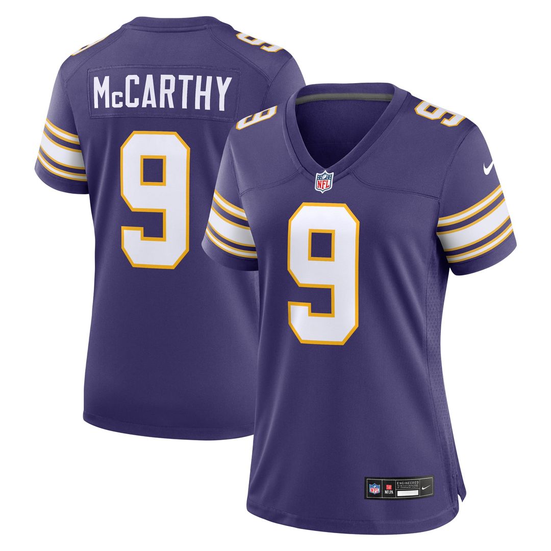 Women's Nike Minnesota Vikings J.J. McCarthy Purple 2nd Alternate Player Game NFL Jersey