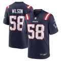 Men's Nike New England Patriots Jared Wilson Navy Team Game NFL Jersey