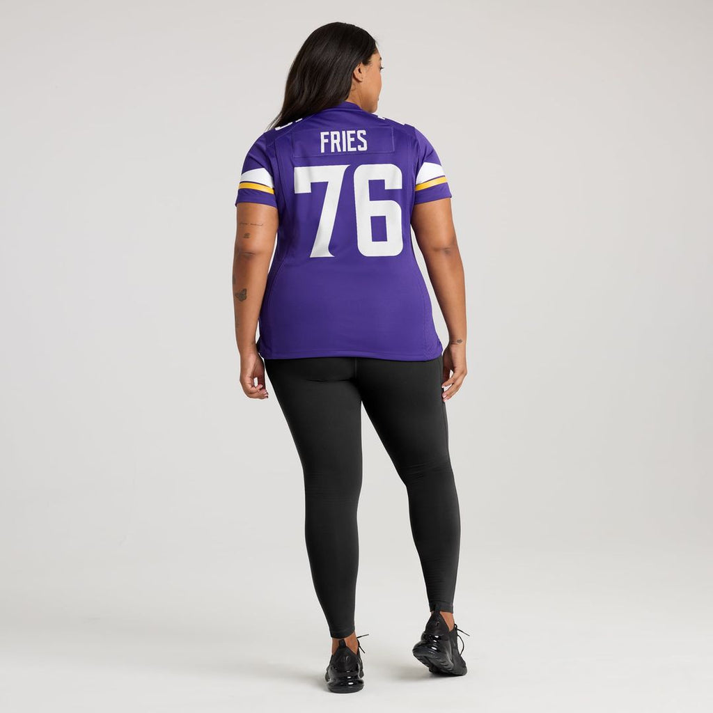 Women's Nike Minnesota Vikings Will Fries Purple Team Game NFL Jersey