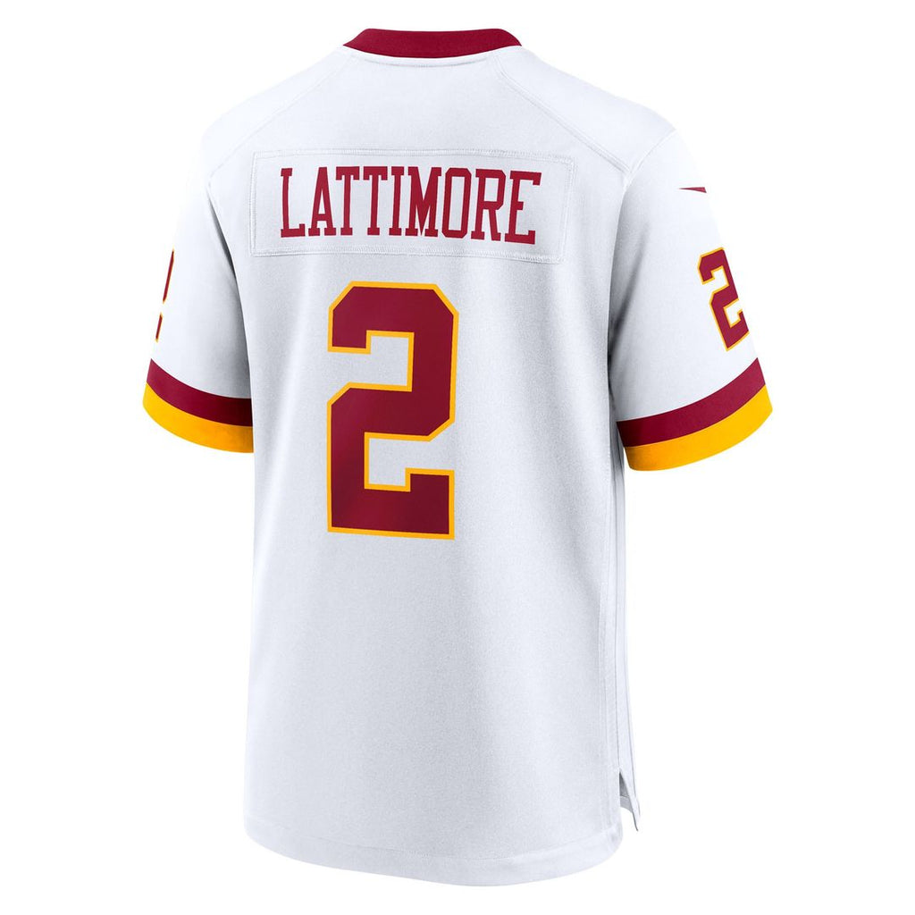 Men's Nike Washington Commanders Marshon Lattimore White Game Super Bowl Era NFL Jersey