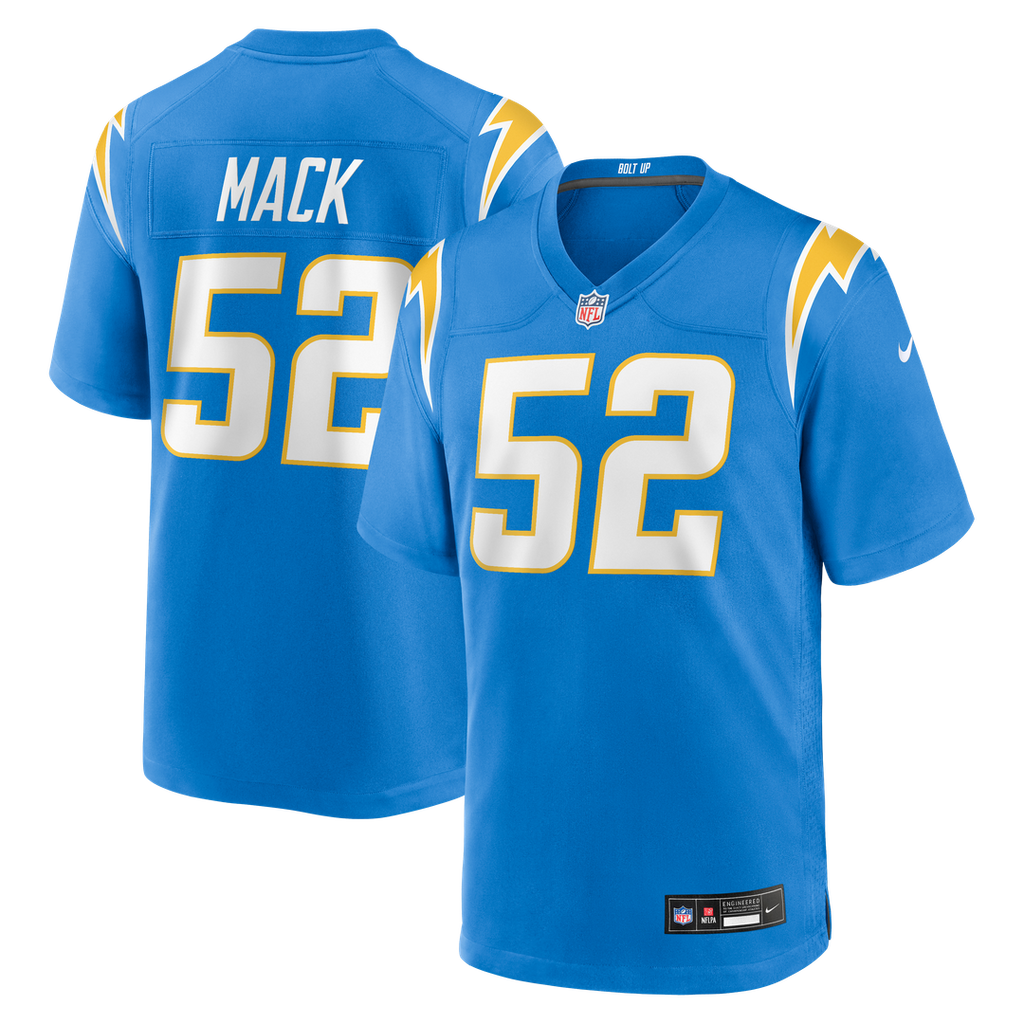 Men's Nike Los Angeles Chargers Khalil Mack Powder Blue Game NFL Jersey