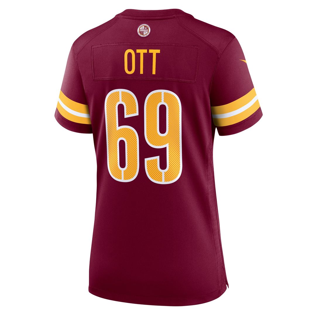 Women's Nike Washington Commanders Tyler Ott Burgundy Team Game NFL Jersey
