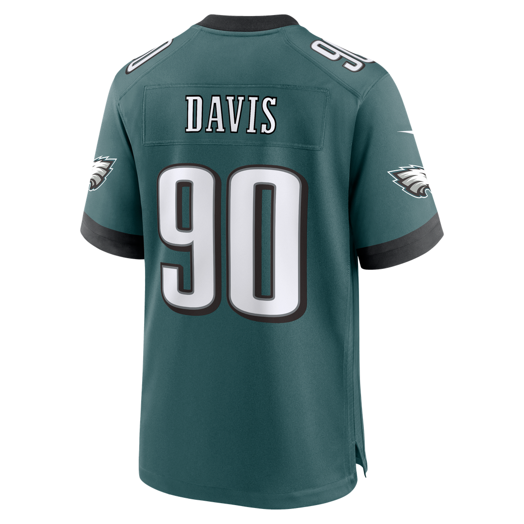 Men's Nike Philadelphia Eagles Jordan Davis Kelly Green Alternate Game NFL Jersey