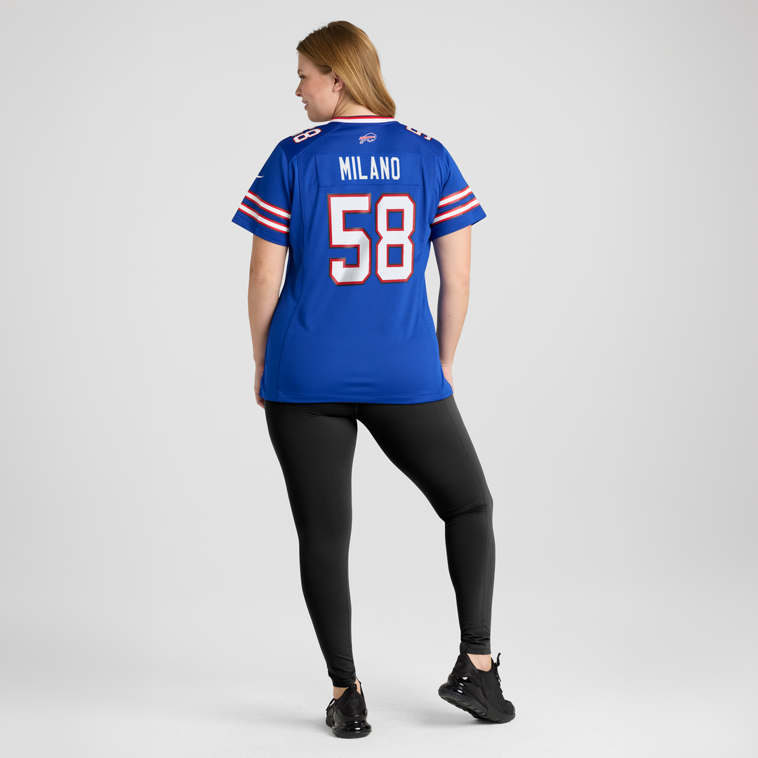 Women's Nike Buffalo Bills Matt Milano Royal Game NFL Jersey