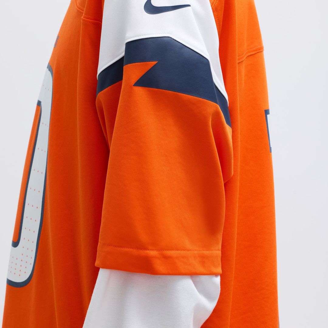 Men's Nike Denver Broncos Bo Nix Orange Player Game NFL Jersey
