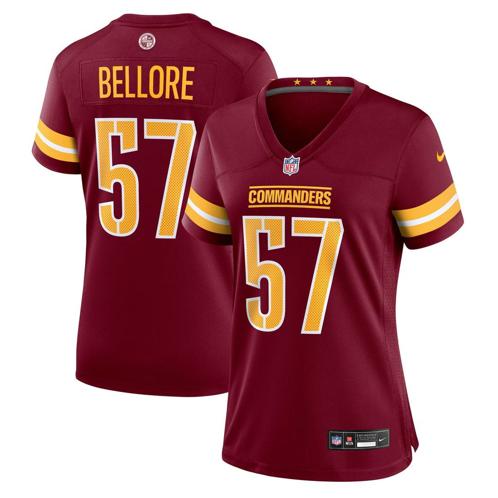 Women's Nike Washington Commanders Nick Bellore Burgundy Team Game NFL Jersey