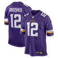 Men's Nike Minnesota Vikings Max Brosmer Purple Team Game NFL Jersey