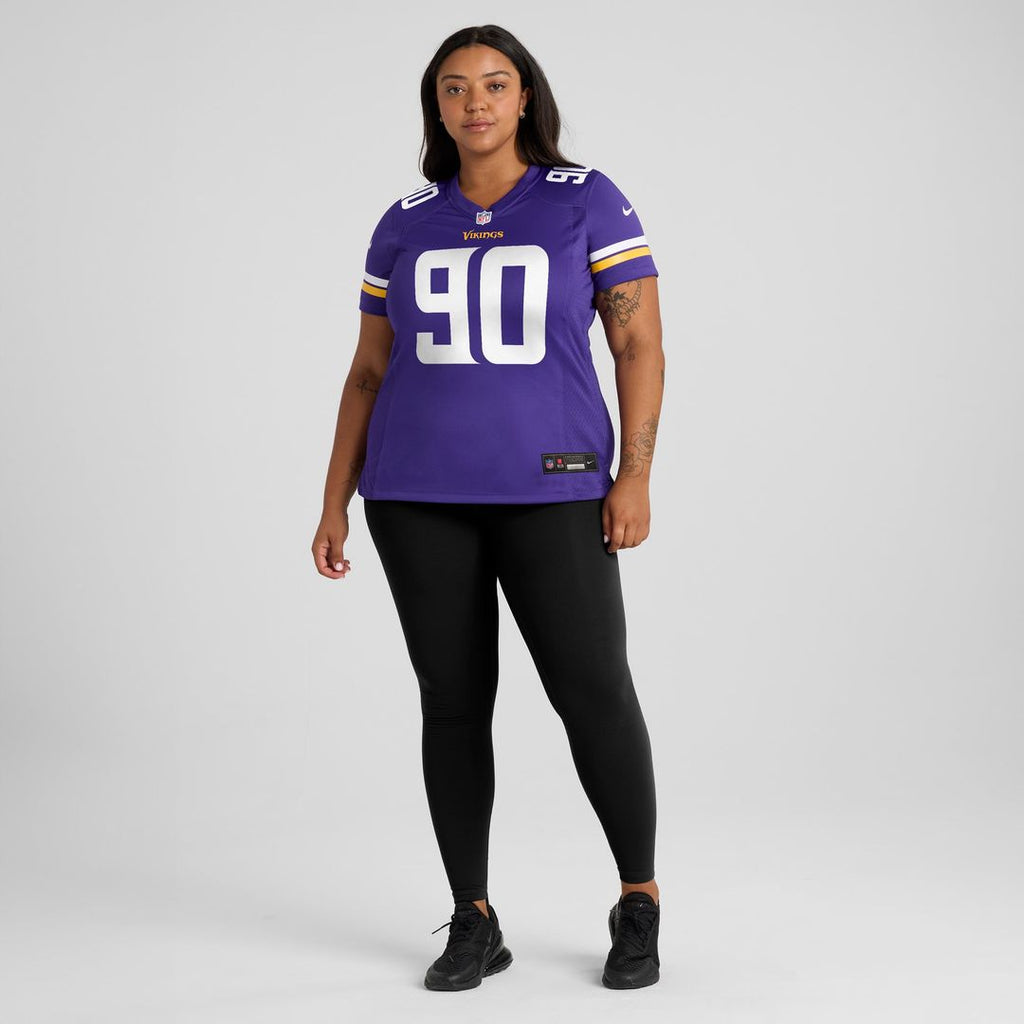 Women's Nike Minnesota Vikings Tyrion Ingram-Dawkins Purple Team Game NFL Jersey