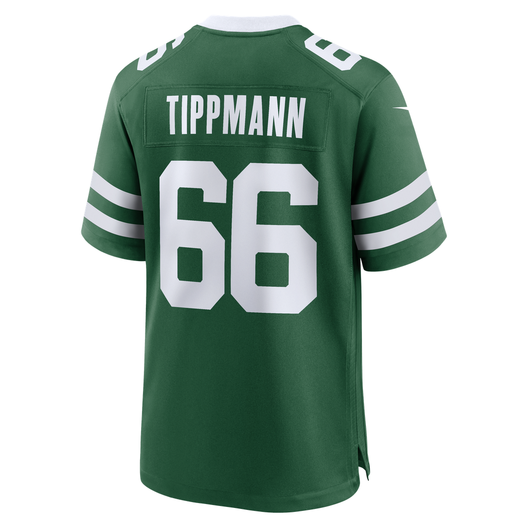 Men's Nike New York Jets Joe Tippmann Legacy Green Team Game NFL Jersey