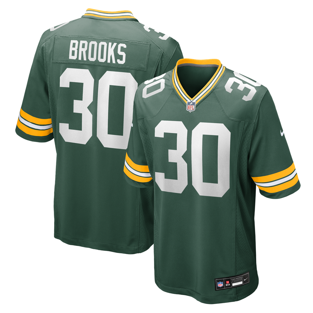 Men's Nike Green Bay Packers Chris Brooks Green Team Game NFL Jersey