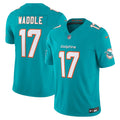 Men's Nike Miami Dolphins Jaylen Waddle Aqua Vapor F.U.S.E. Limited NFL Jersey