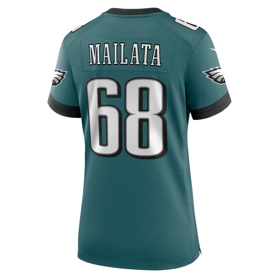 Women's Nike Philadelphia Eagles Jordan Mailata Midnight Green Team Game NFL Jersey