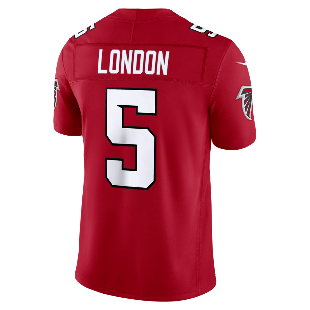 Men's Nike Atlanta Falcons Drake London Red Vapor F.U.S.E. Stitched Limited NFL Jersey