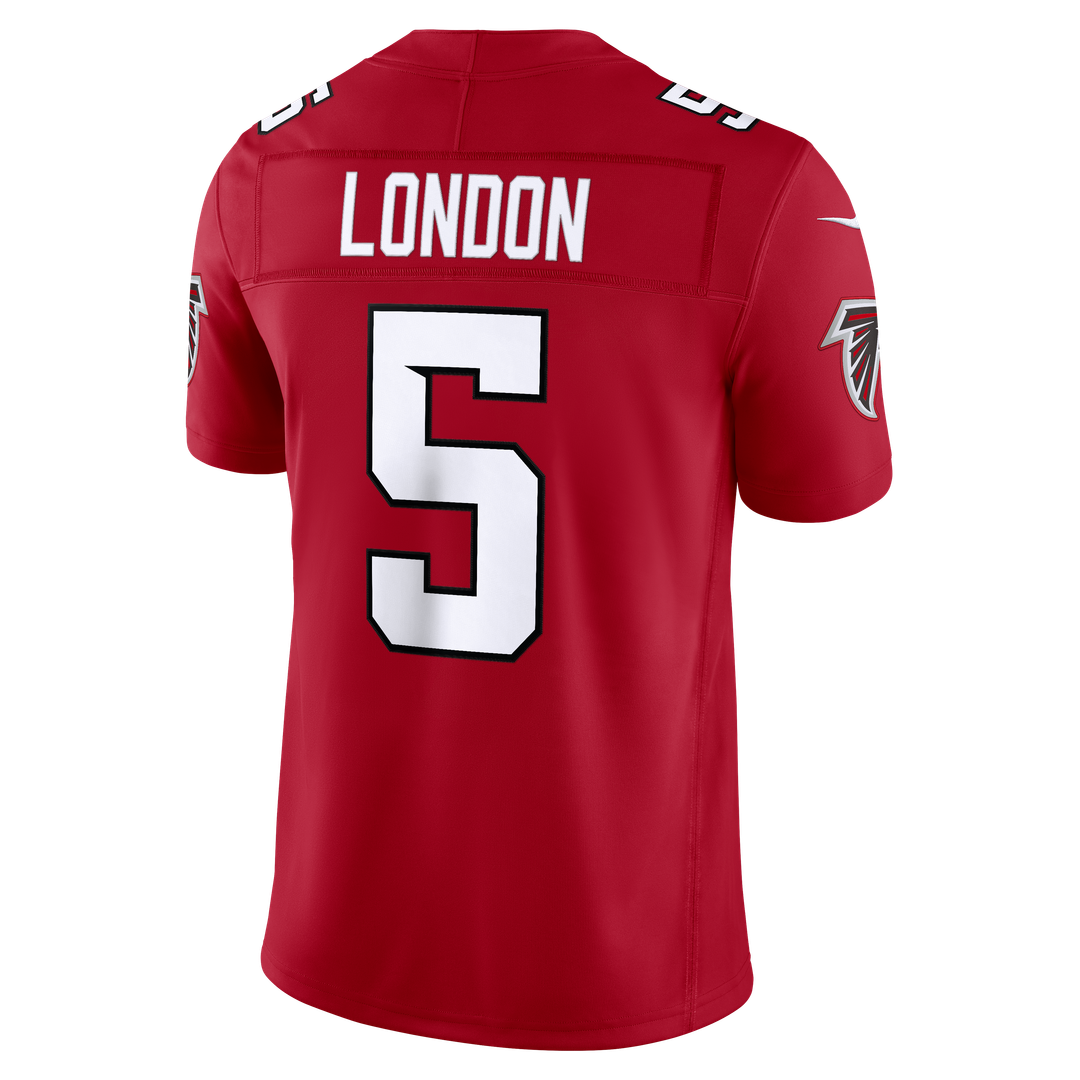 Men's Nike Atlanta Falcons Drake London Red Vapor F.U.S.E. Stitched Limited NFL Jersey