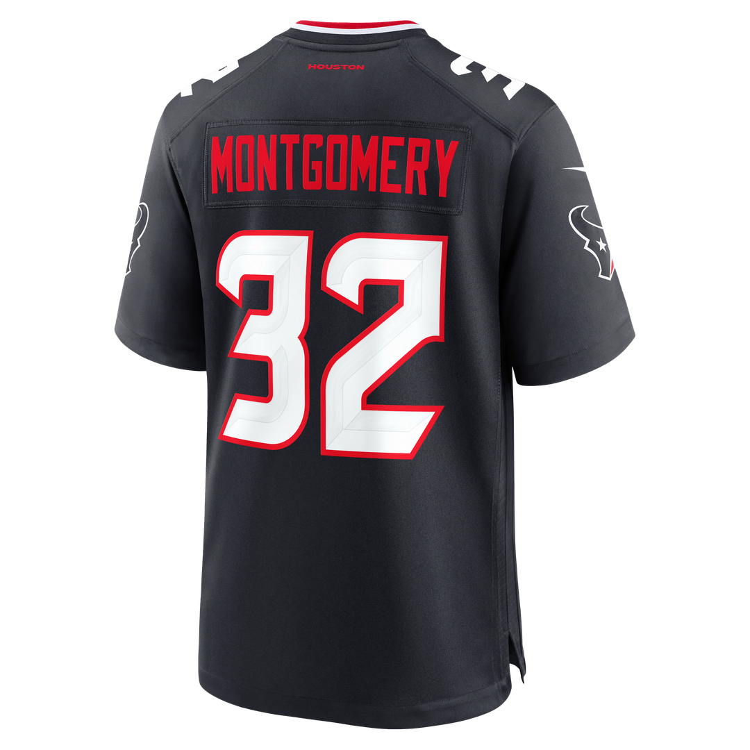 Men's Nike Houston Texans David Montgomery Navy Game NFL Jersey