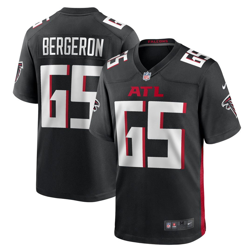 Men's Nike Atlanta Falcons Matthew Bergeron Black Team Game NFL Jersey