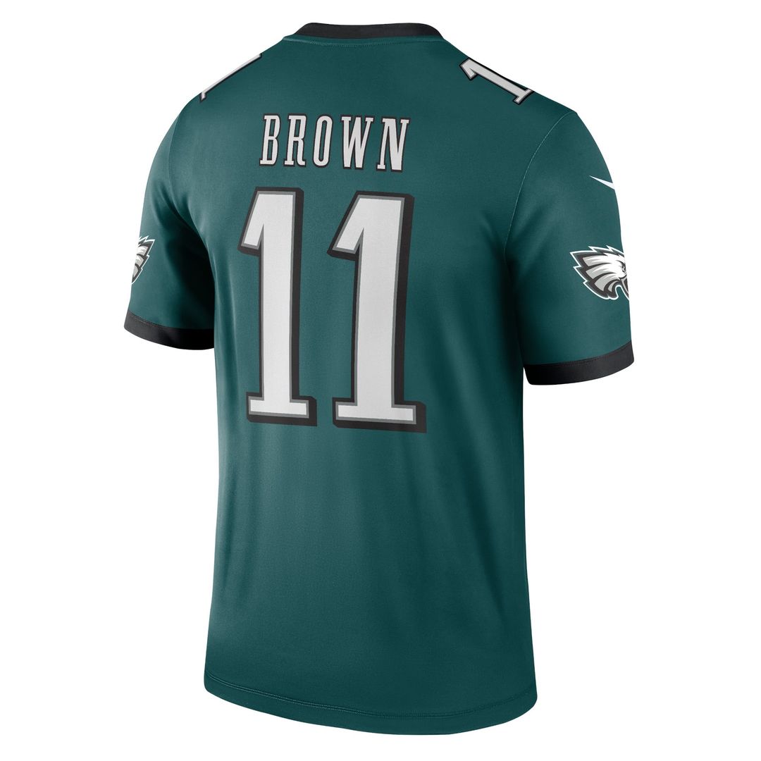 Men's Nike Philadelphia Eagles A.J. Brown Green Legend Player NFL Performance Top