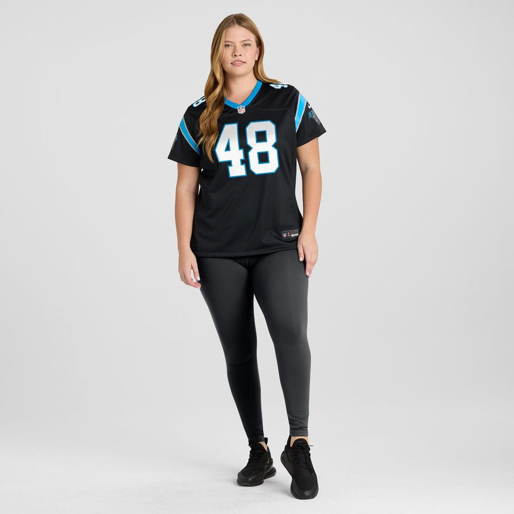 Women's Nike Carolina Panthers Thomas Incoom Black Team Game NFL Jersey