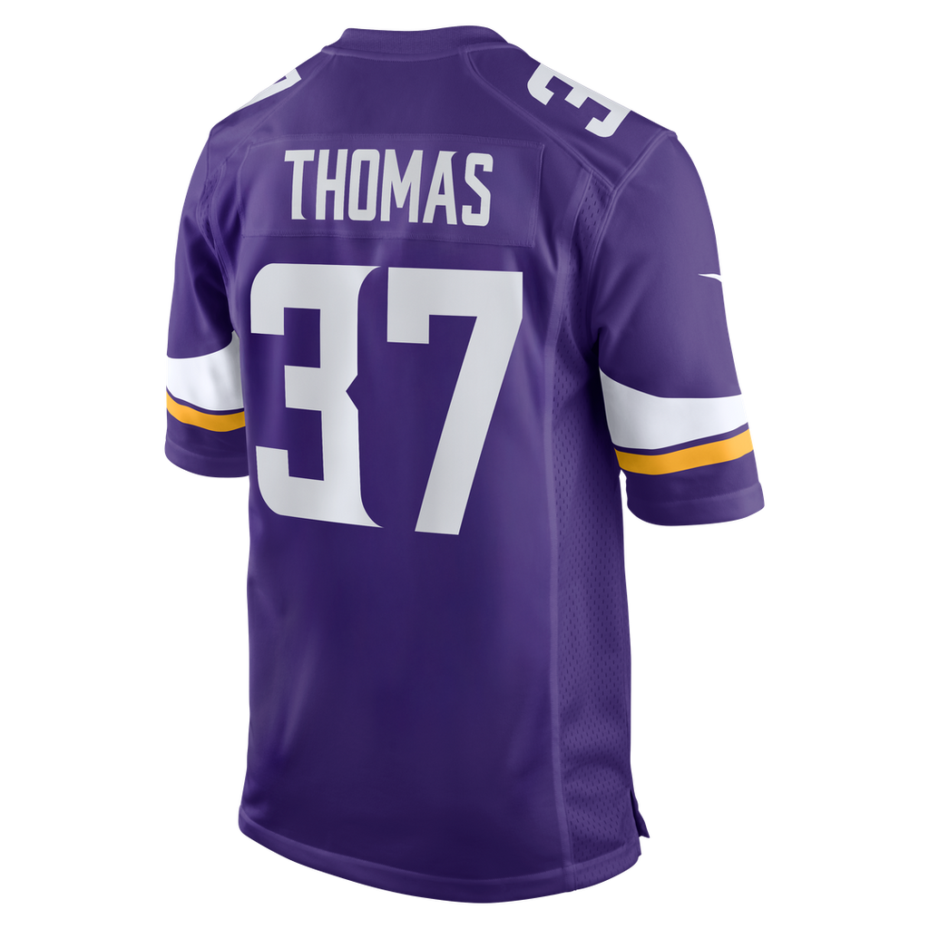 Men's Nike Minnesota Vikings Tavierre Thomas Purple Team Game NFL Jersey