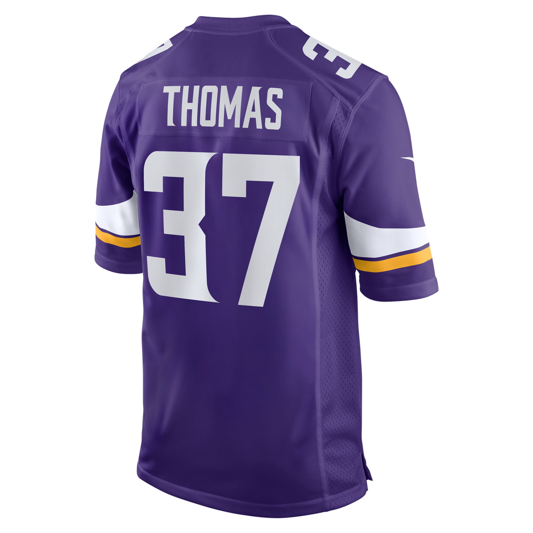 Men's Nike Minnesota Vikings Tavierre Thomas Purple Team Game NFL Jersey