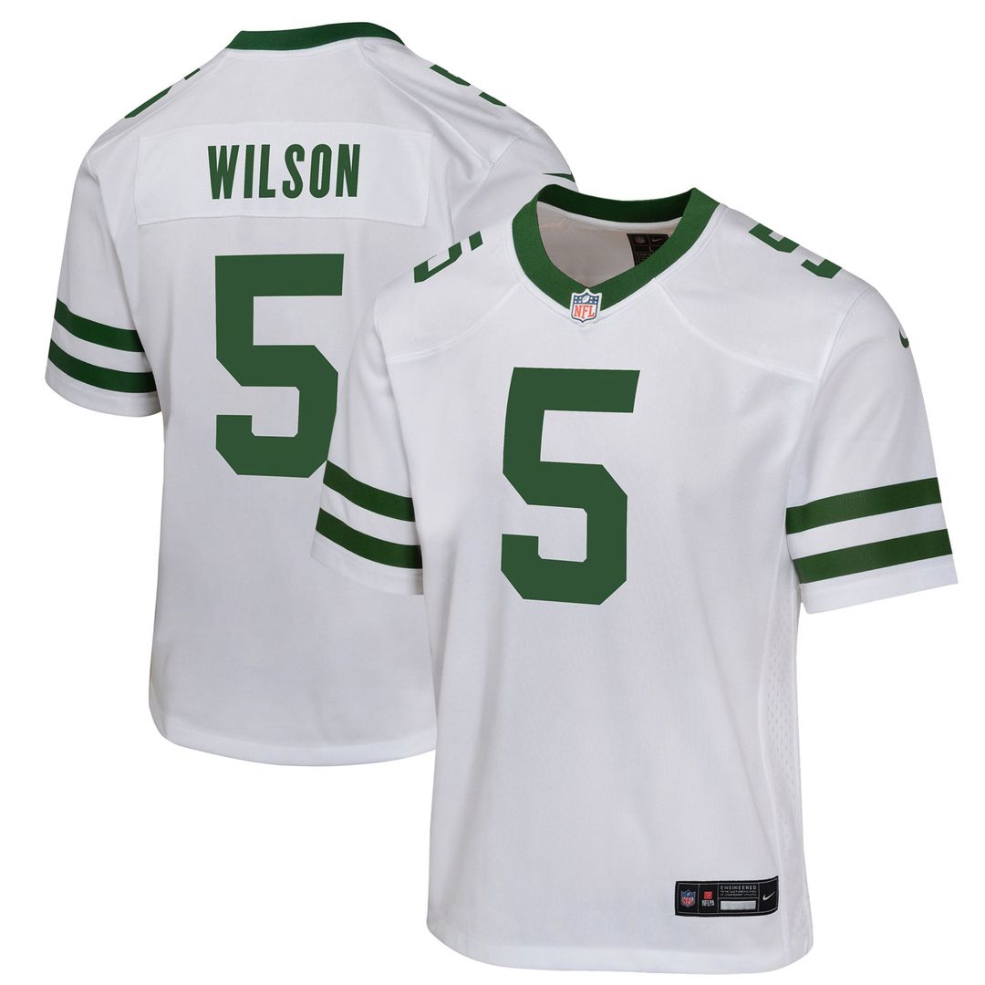 Youth Nike New York Jets Garrett Wilson Green Game NFL Jersey