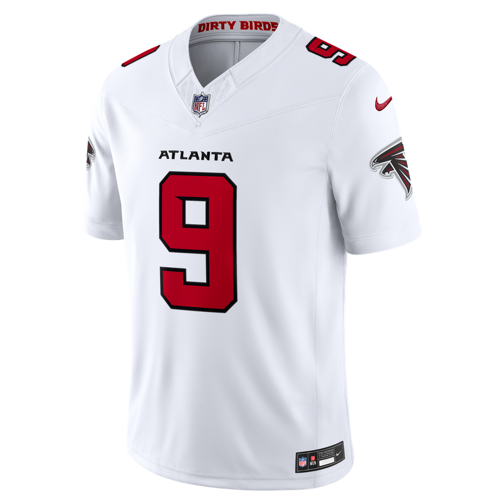 Men's Nike Atlanta Falcons Michael Penix Jr. Red Vapor F.U.S.E. Stitched Limited NFL Jersey