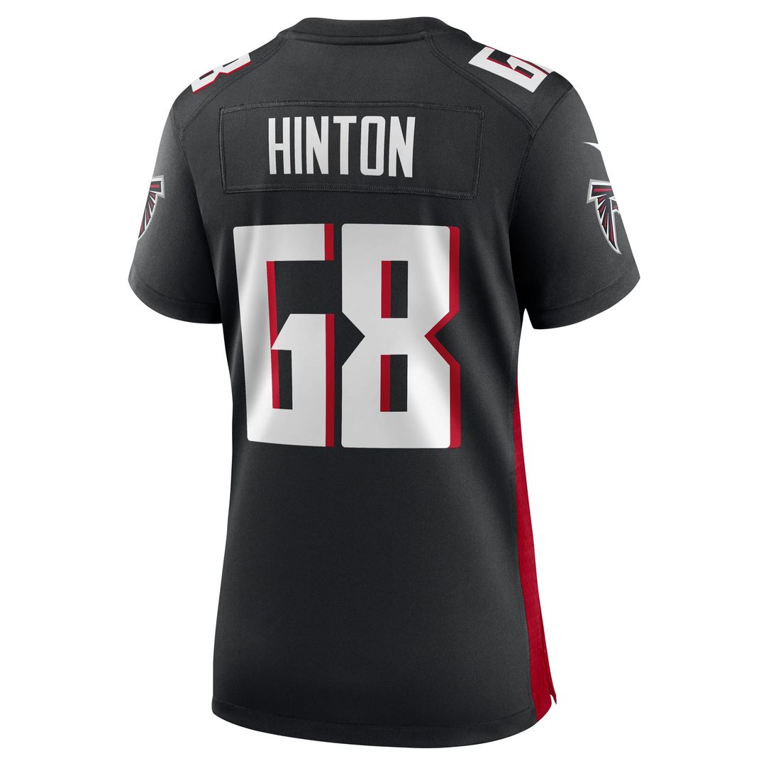 Women's Nike Atlanta Falcons Kyle Hinton Black Team Game NFL Jersey