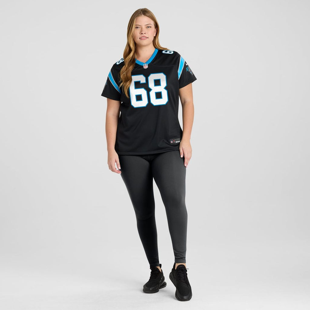 Women's Nike Carolina Panthers Damien Lewis Black Game NFL Jersey
