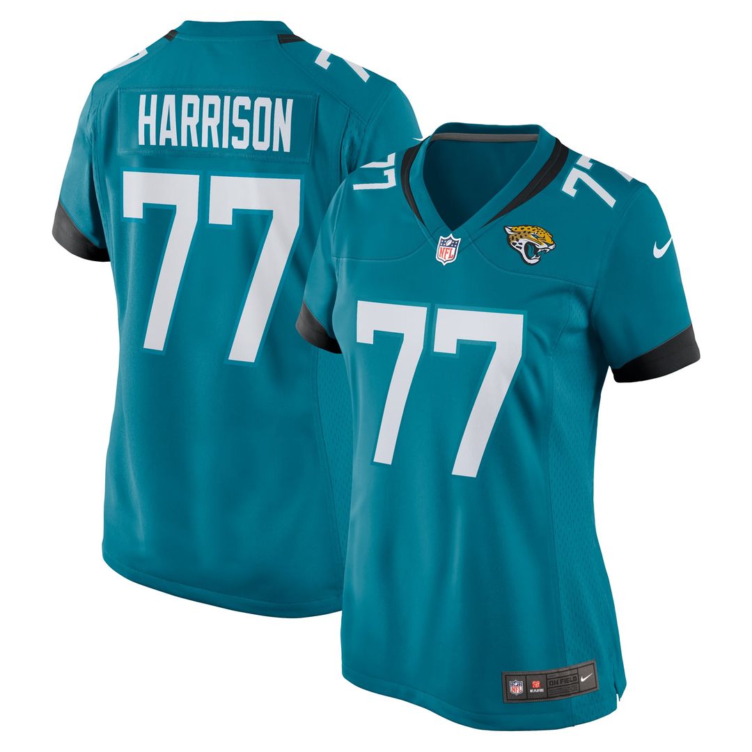 Women's Nike Jacksonville Jaguars Anton Harrison Teal Team Game NFL Jersey