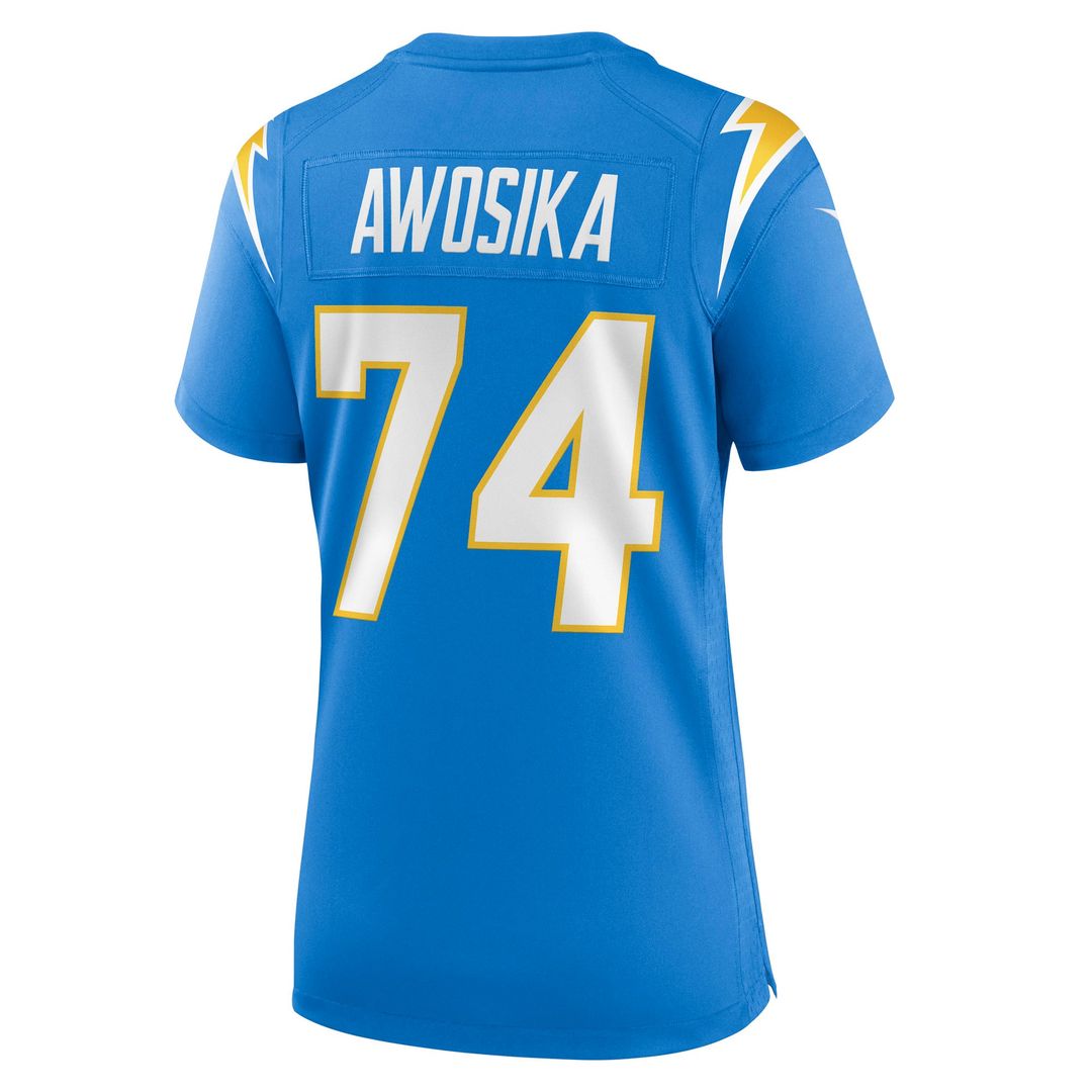 Women's Nike Los Angeles Chargers Kayode Awosika Powder Blue Team Game NFL Jersey
