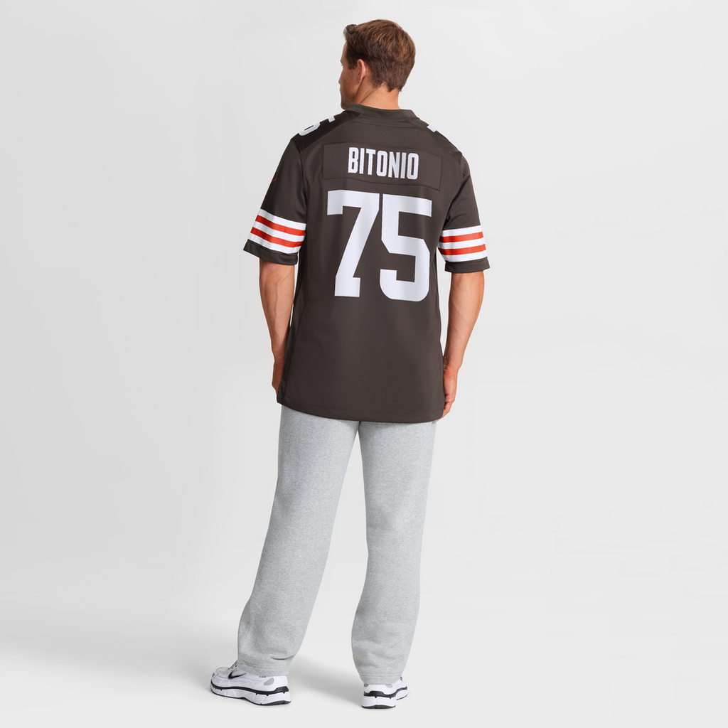 Men's Nike Cleveland Browns Joel Bitonio Brown Game NFL Jersey