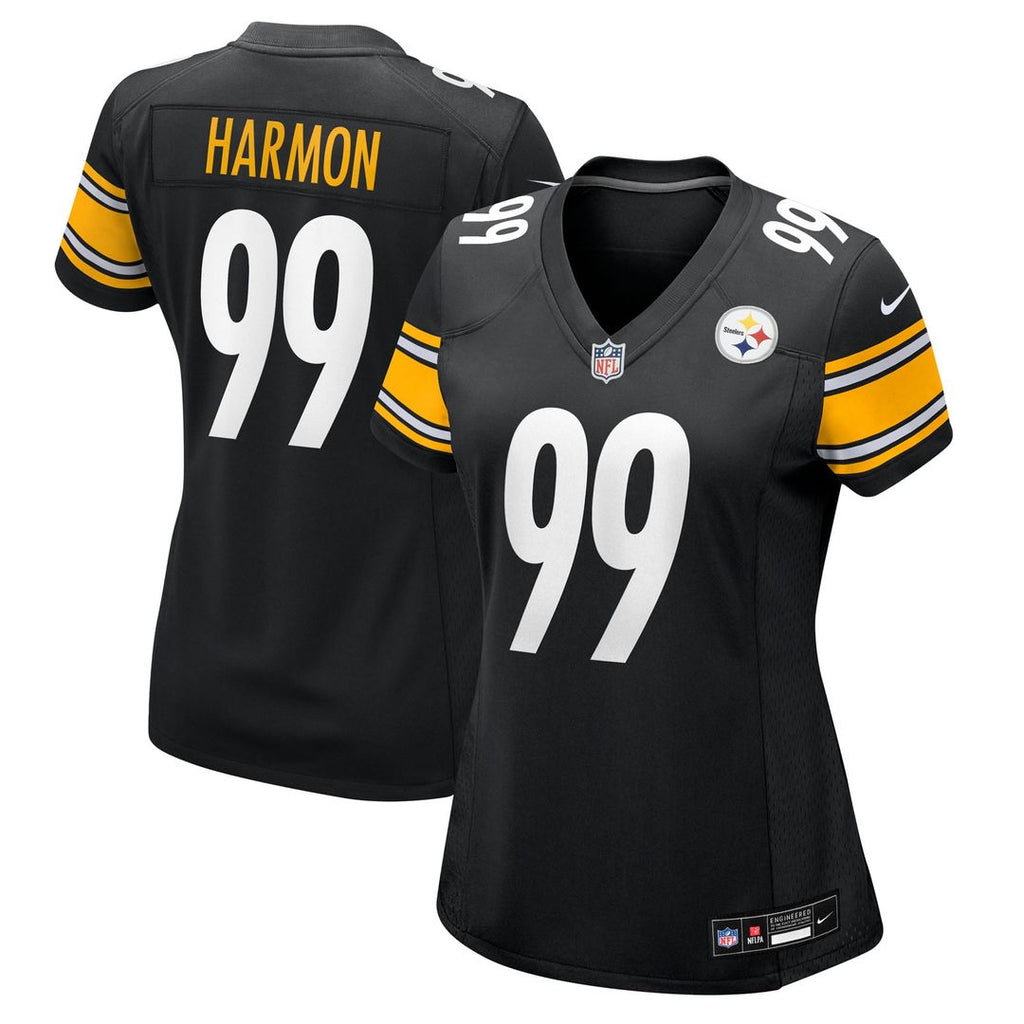 Women's Nike Pittsburgh Steelers Derrick Harmon Black Team Game NFL Jersey