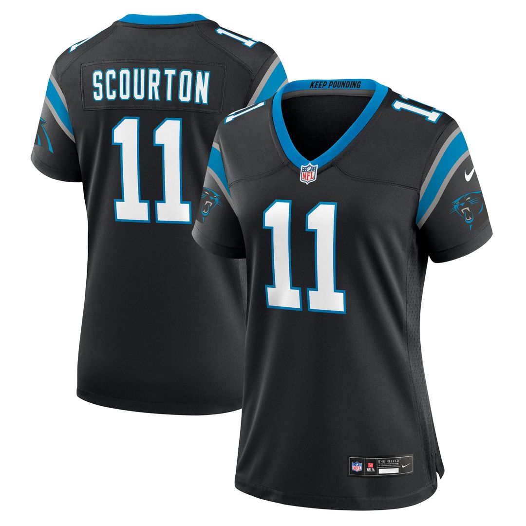 Women's Nike Carolina Panthers Nic Scourton Black Team Game NFL Jersey